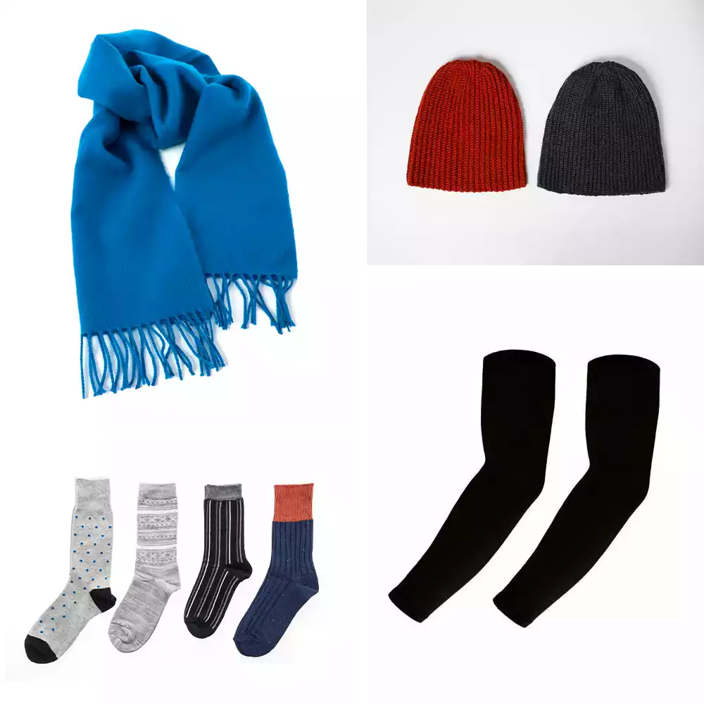 Socks-puffy cap-hand socks