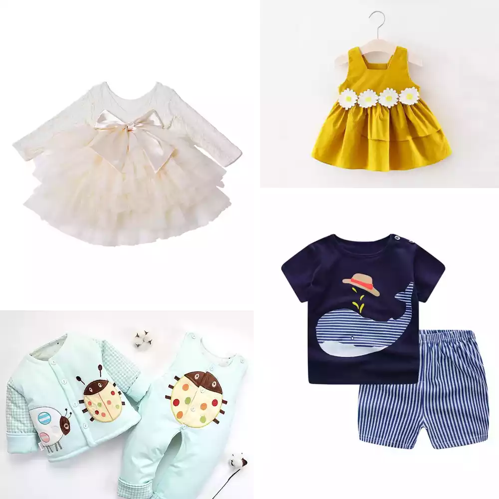 Kids-ramper-kids set-t-shirt and dress